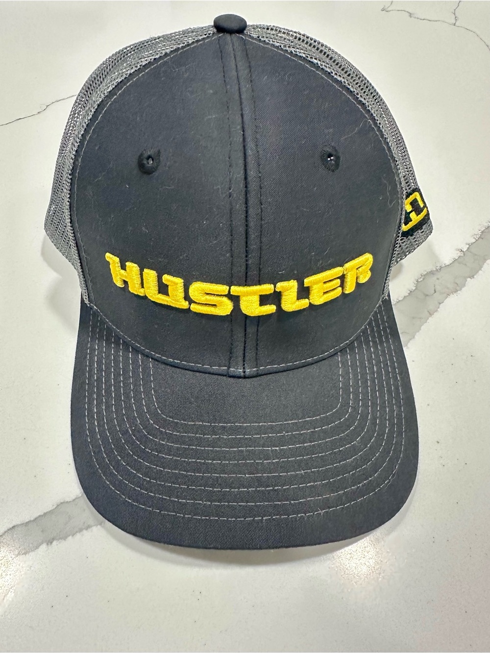 Hustler Black & Yellow Mesh Back Trucker Hat